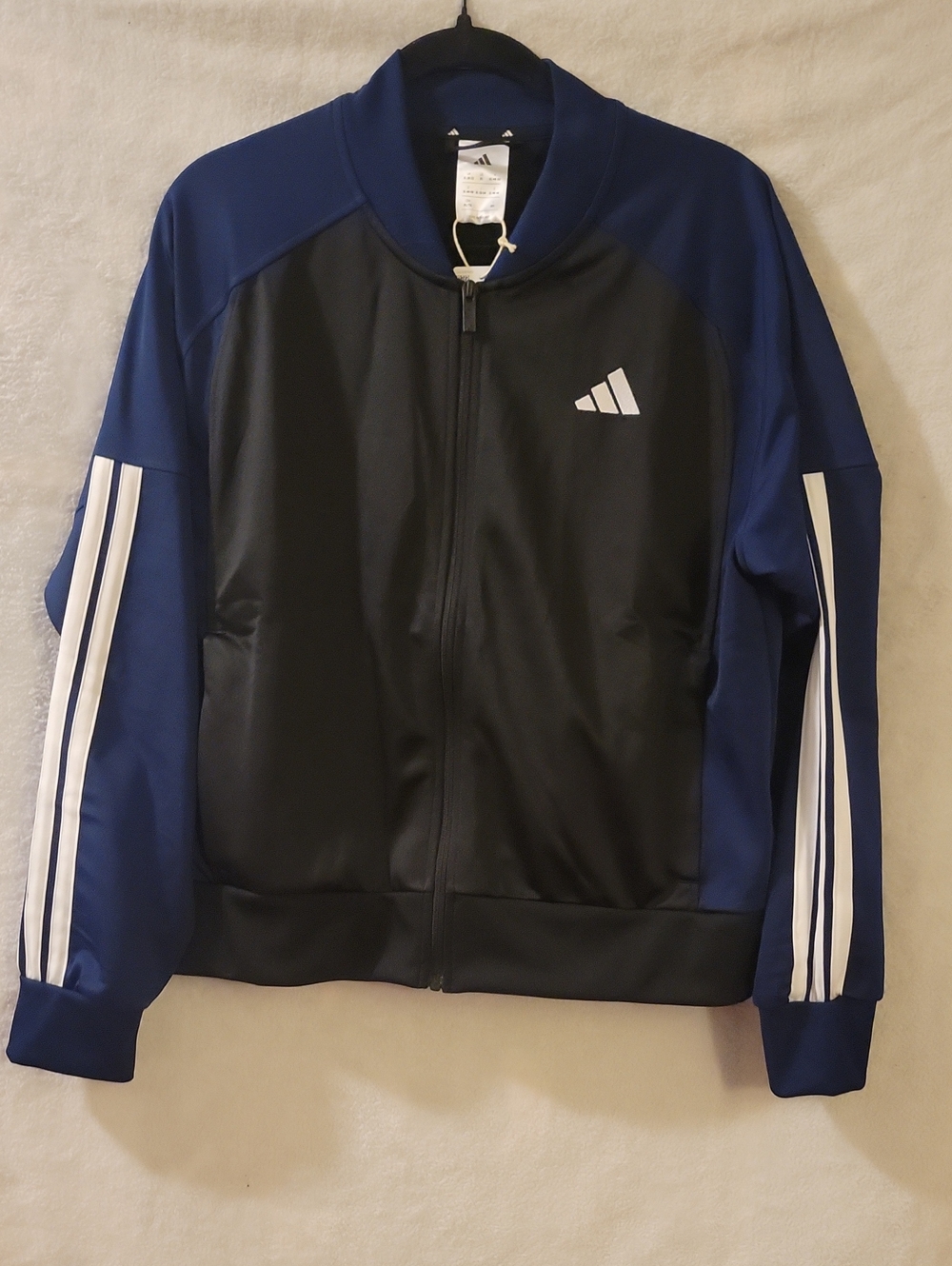 adidas Men’s Black & Navy Full-Zip Performance Jacket